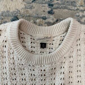 Universal Thread Women's Textured Cream Sweater Vest